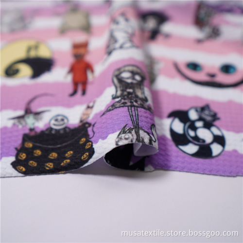 Fashion Polyester Pattern Digital Print Bullet Fabric